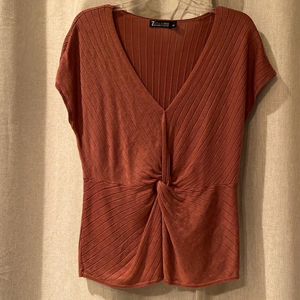 Light short sleeve sweater.